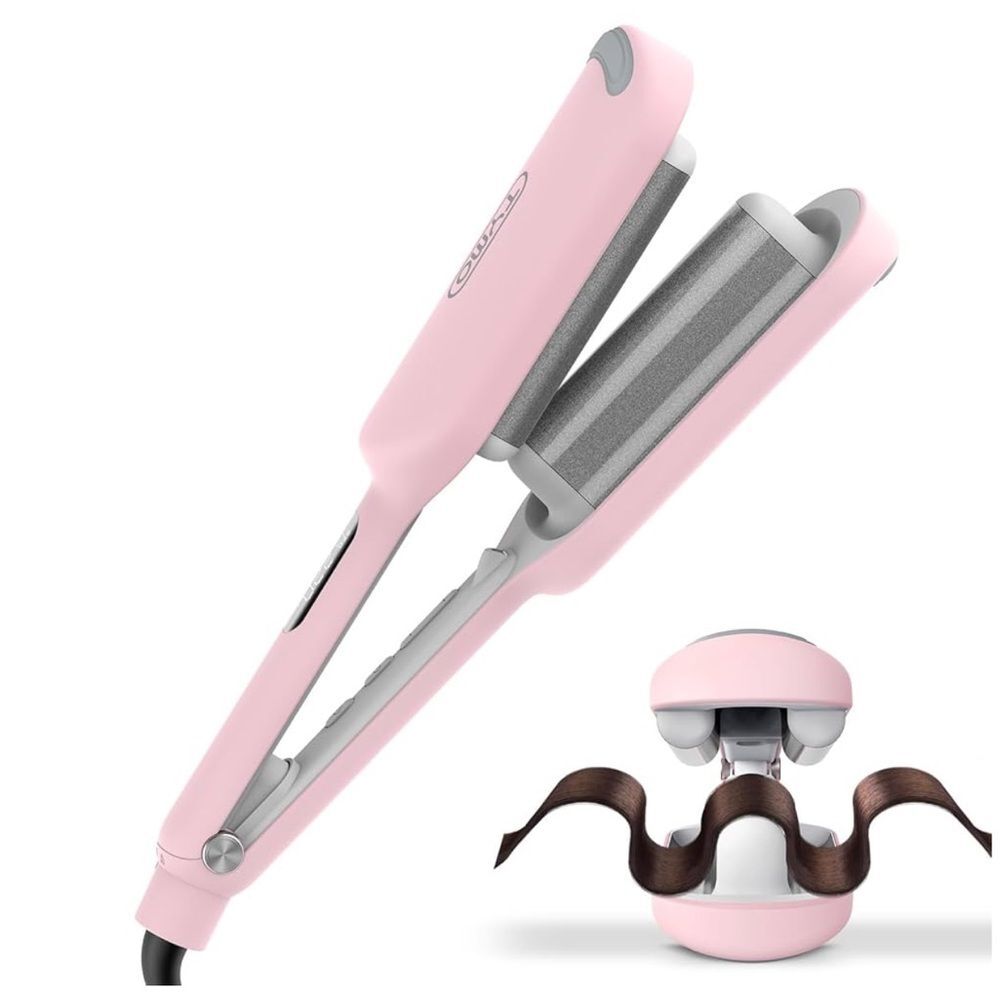 Pink Hair Crimper and Waver Styling Iron - Unbranded